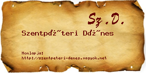 Szentpéteri Dénes névjegykártya